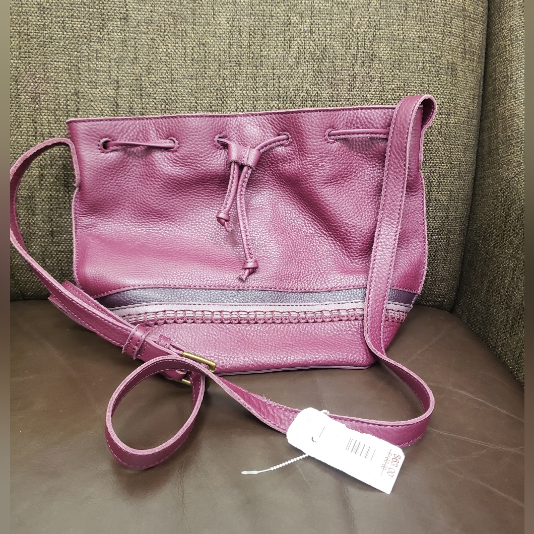 The Sak Purple Leather Crossbody Bag